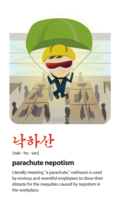 낙하산 illustrated slang card